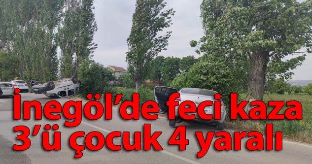 Ortaköy yolunda kaza 3'ü çocuk 4 yaralı