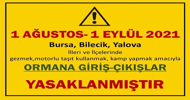 İstanbul, Bursa ve Çanakkale'de ormana giriş yasaklandı