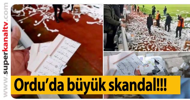 Ordu'da skandal: Kuran-ı Kerim sayfalarını kesip konfeti yaptılar