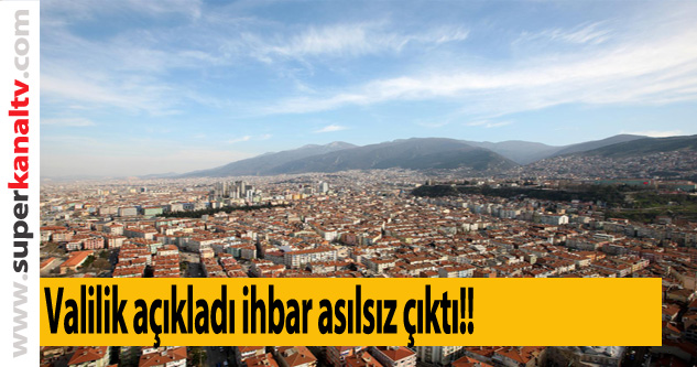Bursa'da hava aracı düştü iddiası hakkında Valilikten açıklama