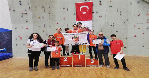 İnegöl Belediyespor Spor Tırmanış Takımı Kürsüleri Fethetti
