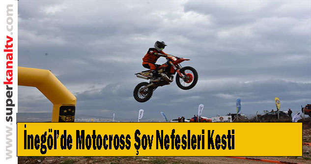 İnegöl’de Motocross Şov Nefesleri Kesti